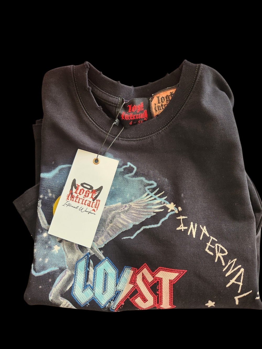 Lost Intricacy Kids' Black Graphic Tee